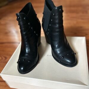 Women Loeffler Randall Black Leather studded ankle boots 
Elastics sides
Size 8